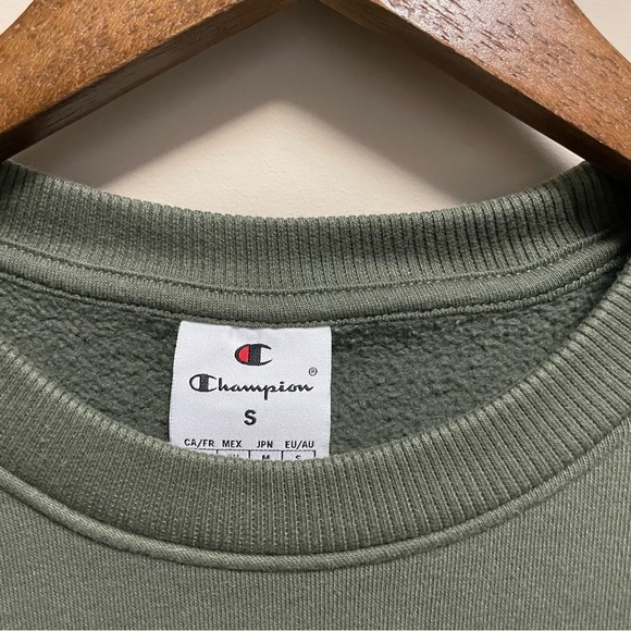 Champion Green Crewneck Sweatshirt Olive Sage Green Men’s Small - Picture 2 of 8